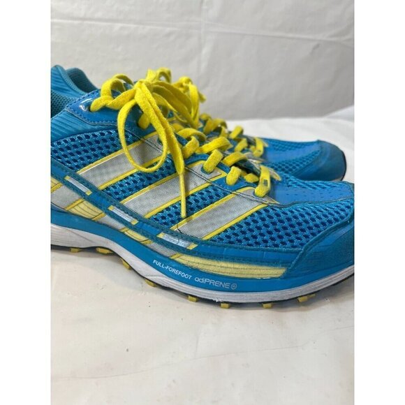 ADIDAS ADIZERO BLUE/YELLOW RUNNING WOMEN 9.5 SHOES SNEAKERS - Picture 14 of 14